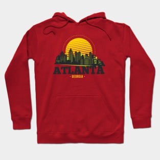 Retro Atlanta, Georgia Skyline Hoodie